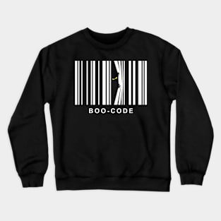 Boo Code Funny Halloween Barcode Scary Eyes Monster Crewneck Sweatshirt